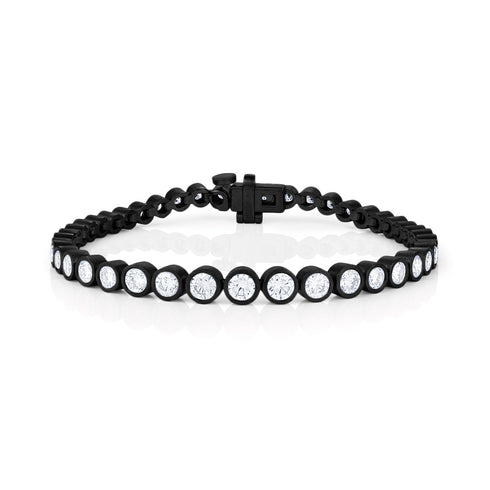 Dominique Cohen tapering round bezels snug-fit diamond bracelet, medio size<span class='visuallyhidden'>; shop help at 760-978-9297.</span>