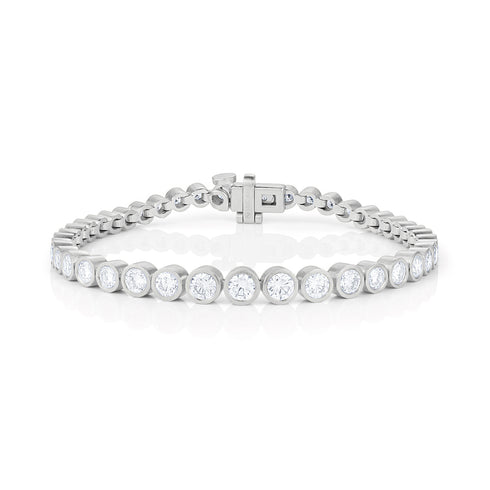 Dominique Cohen tapering round bezels snug-fit diamond bracelet, medio size<span class='visuallyhidden'>; shop help at 760-978-9297.</span>