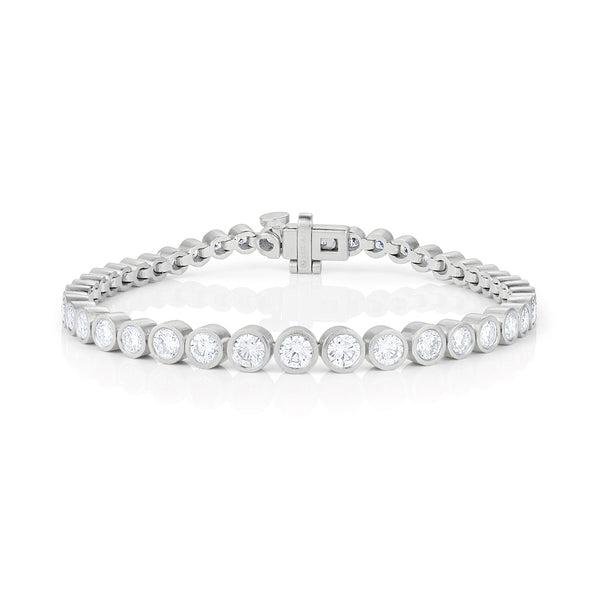 Dominique Cohen tapering round bezels snug-fit diamond bracelet, medio size<span class='visuallyhidden'>; shop help at 760-978-9297.</span>