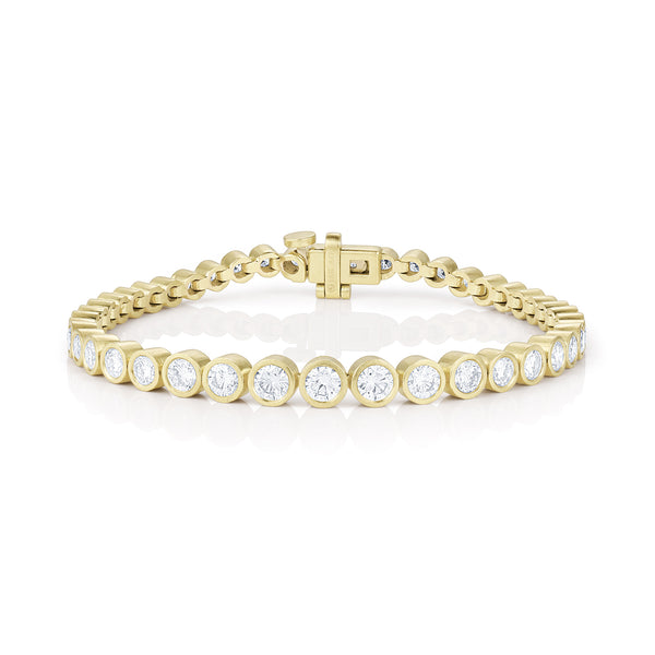 Dominique Cohen tapering round bezels snug-fit diamond bracelet, medio size<span class='visuallyhidden'>; shop help at 760-978-9297.</span>