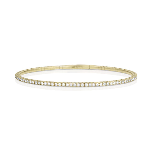 Dominique Cohen inline flexy bangle-bracelet in yellow gold<span class='visuallyhidden'>; shop help at 760-978-9297.</span>