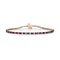 Dominique Cohen ruby + diamond black + rose golds petite tennis bracelet<span class='visuallyhidden'>; shop help at 760-978-9297.</span>