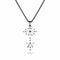 Dominique Cohen rose cut trillion diamond<br>grande cross pendant necklace in black gold <span class='visuallyhidden'>Call, text 323-404-2959 for shopping help.</span>