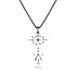 Dominique Cohen rose cut trillion diamond<br>grande cross pendant necklace in black gold <span class='visuallyhidden'>Call, text 323-404-2959 for shopping help.</span>