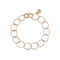 alternating smooth link, textured link delicate chain bracelet beauty,<br>here, in 18k rose gold <span class='visuallyhidden'>Call or text 323-404-2959 if needing shopping assistance</span>