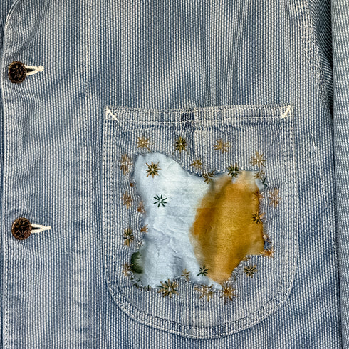 breast pocket hand-stitched artistry<span class='visuallyhidden'>; shop help at 760-978-9297.</span>