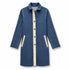 Dominique Cohen vintage denim trench jacket, with vintage buttons + updated with lace trim pockets<span class='visuallyhidden'>; shop help at 760-978-9297.</span>