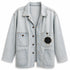 Dominique Cohen denim chore jacket with hand-stitched accents; shop the look > peninsula<span class='visuallyhidden'>; shop help at 760-978-9297.</span>