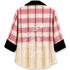 Dominique Cohen limited edition flannel shacket in red + yellow ombre, with floral motif<span class='visuallyhidden'>; shop help at 760-978-9297.</span>