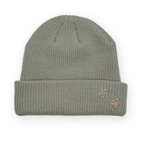 floral motif (back) in oatmeal with 18k gold plated flower pistils <span class='visuallyhidden'>Text, phone 323-404-2959 for shop help.</span>