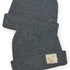 Dominique Cohen designer beanie in howl at the moon motif with 18k gold plated elongated link <span class='visuallyhidden'>Text, phone 323-404-2959 for shop help.</span>