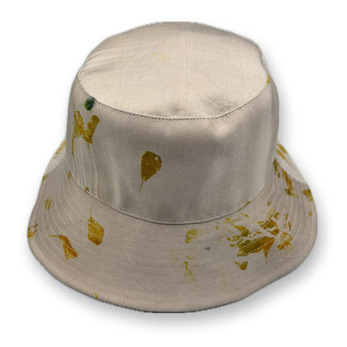 limited edition Dominique Cohen bucket hat,<br> in avocado floral silk<span class='visuallyhidden'>; shop help at 760-978-9297.</span>