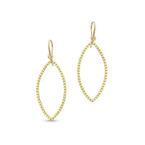 marquise open halo earring, in yellow diamonds + yellow gold<br>a best-selling style! <span class='visuallyhidden'>Call or text 323-404-2959 if you need shopping assistance.</span>
