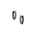 Dominique Cohen hinged huggie hoop diamond earrings in white diamonds, black gold <span class='visuallyhidden'>Call, text 323-404-2959 for shop help.</span>