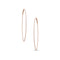extra large diamond razor hoop earring 2.5 inch in rose gold <span class='visuallyhidden'>Call, text 323-404-2959 for shopping help.</span>