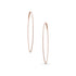 extra large diamond razor hoop earring 2.5 inch in rose gold <span class='visuallyhidden'>Call, text 323-404-2959 for shopping help.</span>