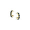 Dominique Cohen blue sapphire chunky huggie hoop milgrain-style earrings<span class='visuallyhidden'>; shop help at 760-978-9297.</span>