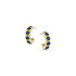Dominique Cohen blue sapphire chunky huggie hoop milgrain-style earrings<span class='visuallyhidden'>; shop help at 760-978-9297.</span>