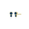 double-stack blue sapphire stud earrings in yellow gold<span class='visuallyhidden'>; shop help at 760-978-9297.</span>