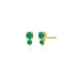 double-stack emerald stud earrings in yellow gold<span class='visuallyhidden'>; shop help at 760-978-9297.</span>