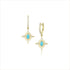 Dominique Cohen celestial turquoise and diamond earrings on diamond huggie hoops <span class='visuallyhidden'>Text, call 323-404-2959 for shopping help.</span>