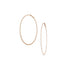 large diamond razor hoop earring 2.25 inch in rose gold <span class='visuallyhidden'>Call, text 323-404-2959 for shopping help.</span>