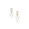rose cut diamond trillion trio drop earring with diamond huggie hoop earwires<br>in white diamonds and 18k yellow gold <span class='visuallyhidden'>Call or text 323-404-2959 if you need shopping assistance.</span>
