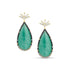 emerald slice, diamond, yellow diamond teardrop earrings by Dominique Cohen in black and yellow golds<span class='visuallyhidden'>; shop help at 760-978-9297.</span>