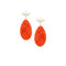 Dominique Cohen carved coral drop earrings on diamond-spray posts, in 18k rose gold<span class='visuallyhidden'>; shop help at 760-978-9297.</span>