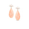 Dominique Cohen carved ombré coral drop earrings on diamond-spray posts, in 18k rose gold<span class='visuallyhidden'>; shop help at 760-978-9297.</span>