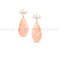 carved ombré coral teardrop and diamond earring, <br>in 18k rose gold, <br>0.96ct