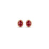 oval ruby and champagne diamond 18k rose gold stud earring<span class='visuallyhidden'>; shop help at 760-978-9297.</span>