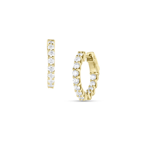 Dominique Cohen one carat huggie hoops in yellow gold<span class='visuallyhidden'>; shop help at 760-978-9297.</span>