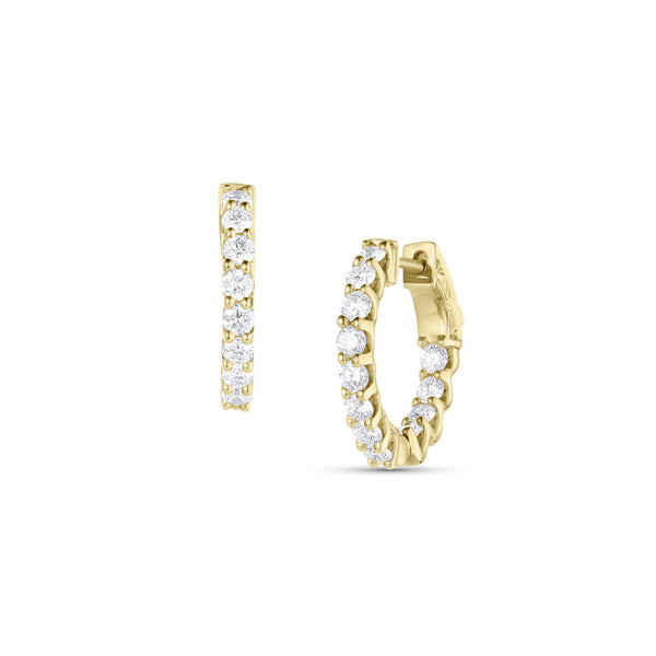 Dominique Cohen one carat huggie hoops in yellow gold<span class='visuallyhidden'>; shop help at 760-978-9297.</span>