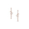 Dominique Cohen diamond small hoop mixy earrings with mixed shapes diamond cluster, in 14K rose gold<span class='visuallyhidden'>; shop help at 760-978-9297.</span>