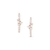 Dominique Cohen diamond small hoop mixy earrings with mixed shapes diamond cluster, in 14K rose gold<span class='visuallyhidden'>; shop help at 760-978-9297.</span>