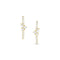 Dominique Cohen petite diamond hoop mixy earrings with mixed shapes diamond cluster, in 14K yellow gold<span class='visuallyhidden'>; shop help at 760-978-9297.</span>