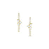 Dominique Cohen petite diamond hoop mixy earrings with mixed shapes diamond cluster, in 14K yellow gold<span class='visuallyhidden'>; shop help at 760-978-9297.</span>