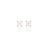 Dominique Cohen two carat (pair) asscher-cut diamond stud earrings in 18K rose gold<span class='visuallyhidden'>; shop help at 760-978-9297.</span>