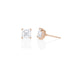 head-on + side views of our asscher-cut diamond stud earring<span class='visuallyhidden'>; shop help at 760-978-9297.</span>