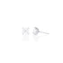 two carat pair of asscher diamond studs, side view <span class='visuallyhidden'>; shop help at 760-978-9297.</span>