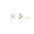 head-on + side views of our asscher-cut diamond stud earring<span class='visuallyhidden'>; shop help at 760-978-9297.</span>