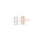 Dominique Cohen graduated baguette diamond shorty earring in 18k rose gold<span class='visuallyhidden'>; shop help at 760-978-9297.</span>