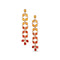 Dominique Cohen ombré orange sapphire ovals duster fringe earring on post earwire, in 18k rose gold<span class='visuallyhidden'>; shop help at 760-978-9297.</span>