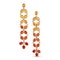 Dominique Cohen ombré orange sapphire ovals duster fringe earring on post earwire, in 18k rose gold<span class='visuallyhidden'>; shop help at 760-978-9297.</span>