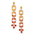 Dominique Cohen ombré orange sapphire ovals duster fringe earring on post earwire, in 18k rose gold<span class='visuallyhidden'>; shop help at 760-978-9297.</span>