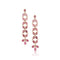 Dominique Cohen ombré pink sapphire ovals duster fringe earring on post earwire, in 18k rose gold<span class='visuallyhidden'>; shop help at 760-978-9297.</span>