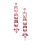 Dominique Cohen ombré pink sapphire ovals duster fringe earring on post earwire, in 18k rose gold<span class='visuallyhidden'>; shop help at 760-978-9297.</span>