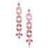 Dominique Cohen ombré pink sapphire ovals duster fringe earring on post earwire, in 18k rose gold<span class='visuallyhidden'>; shop help at 760-978-9297.</span>