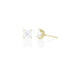 three carat pair of asscher diamond studs, side view <span class='visuallyhidden'>; shop help at 760-978-9297.</span>